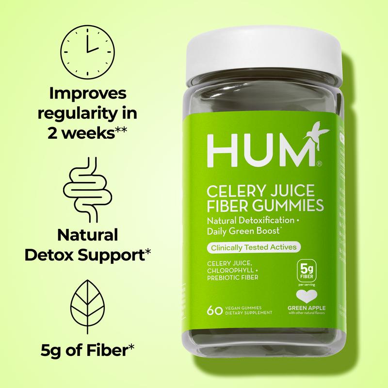 Alternelle HUM Celery Juice Fiber Gummies for Detox & Gut Health